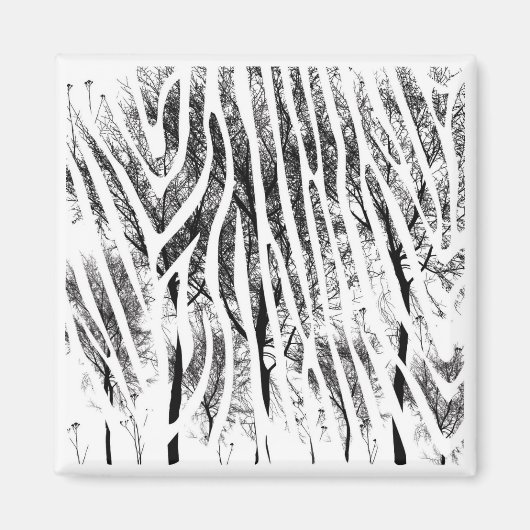Aimant Impression Zebra amusante (Devant)