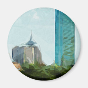 Aimant Impressionnisme Abstrait de Boston Skyline