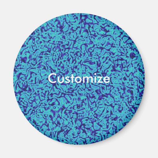 Aimant Impressionnisme bleu - Modèle (Devant)