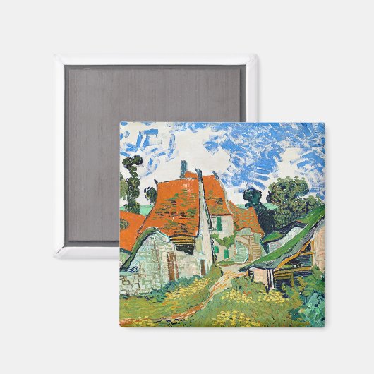 Aimant Impressionnisme rue Vincent Van Gogh à Auvers (Recto/Verso)