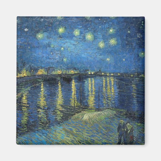 Aimant Impressionnisme Vincent Van Gogh Starry Starry Nui (Devant)