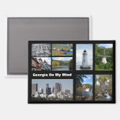 Aimant Impressions of Georgia USA (Recto/Verso)