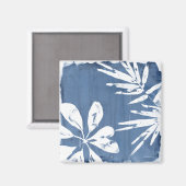 Aimant Impressions tropicales Indigo - Verdure tropicale (Recto/Verso)