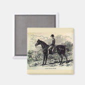 Aimant Imprimé au 19e siècle Un cheval de chasse léger (Recto/Verso)