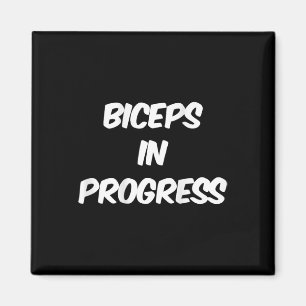 Aimant Imprimé au dos Humour drôle de gym Gains de biceps