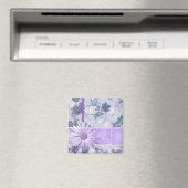 Aimant imprimé de fleurs violettes (In Situ (Lave-vaisselle))