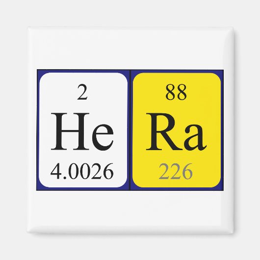 Aimant Imprimer l'aimant de nom de table périodique (Devant)