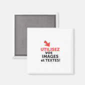 Aimant Imprimez vos conceptions en ligne en français (Recto/Verso)