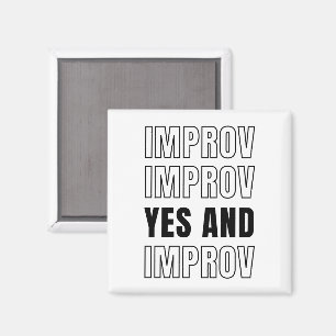 Aimant IMPROV OUI ET comédie d'improvisation