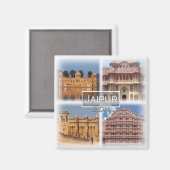 Aimant IN0032 Asie, Inde, Jaipur, réfrigérateur (Recto/Verso)