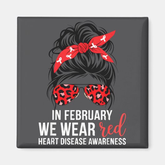 Aimant In February We Wear Red Chd Heart Disease Awarenes (Devant)