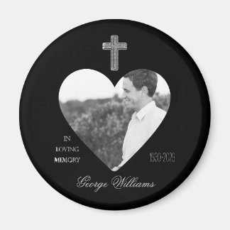 Aimant In Love Mémoire Croix forme coeur