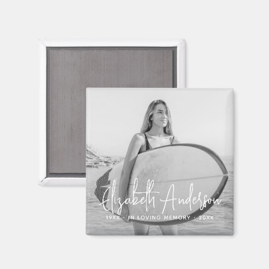 Aimant In Love Memory Funérailles commémoratives Photo mo (Recto/Verso)
