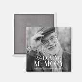 Aimant In Love Memory Modern Elegant Photo Memorial (Recto/Verso)