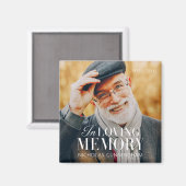 Aimant In Love Memory Modern Elegant Photo Memorial (Recto/Verso)