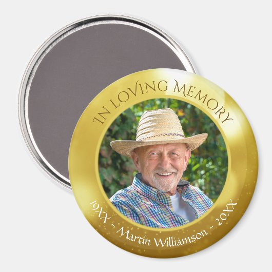 Aimant In Love Memory Photo Memorial Keepsaké (Recto/Verso)