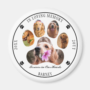 Aimant In Love Memory Photo Pet Memorial - Blanc