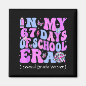 Aimant In My 67 Days Of School Era Groovy Second Grade Ve (Devant)