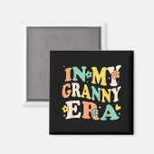 Aimant In My Granny Era Funny Sarcastic Groovy Retro Moth (Recto/Verso)