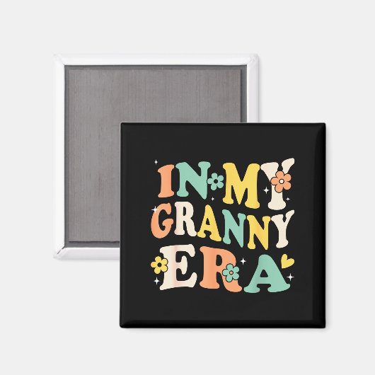 Aimant In My Granny Era Funny Sarcastic Groovy Retro Moth (Recto/Verso)