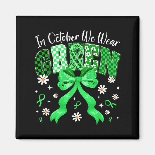 Aimant In October We Wear Green For Dwarfism Awareness Gi (Devant)