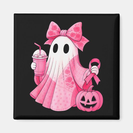 Aimant In October We Wear Nk Ghost Witch Breast Cancer Aw (Devant)