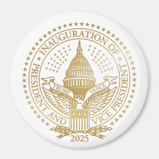 Aimant Inauguration du logo inaugural du président Trump  (Devant)