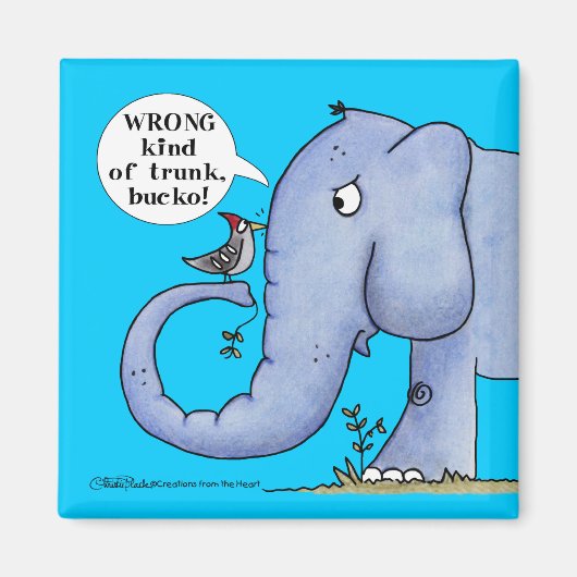 Aimant Incompréhension des éléphants et des pics (Devant)
