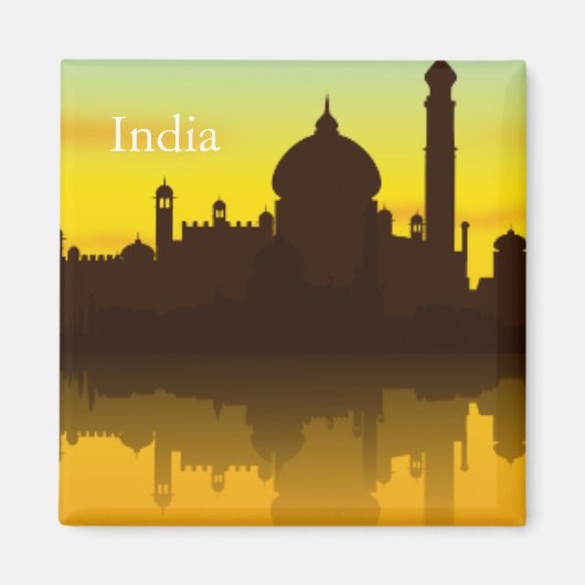 Aimant Inde Tourisme Vintage (Devant)