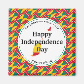 Aimant INDÉPENDANCE DE LA GRENADE Écriture Drapeau de la  (Devant)