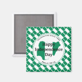 Aimant INDÉPENDANCE DU NIGÉRIA Écriture du drapeau nigéri (Recto/Verso)