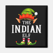 Aimant Indian Elf Group Funny Christmas Pajama Party (Devant)