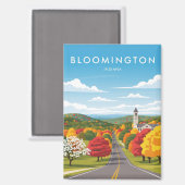 Aimant Indiana Bloomington Travel (Recto/Verso)