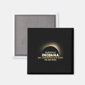 Aimant Indiana Dans Total Solaire Eclipse 2024 (Recto/Verso)