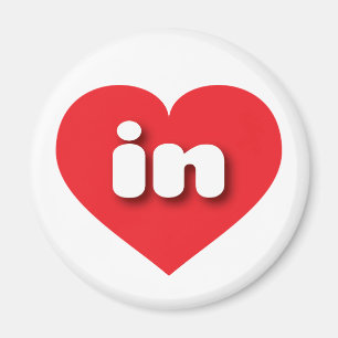 Aimant Indiana rouge coeur - J'aime dans