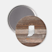 Aimant Indiana rustique sur cartes Brown (Recto/Verso)