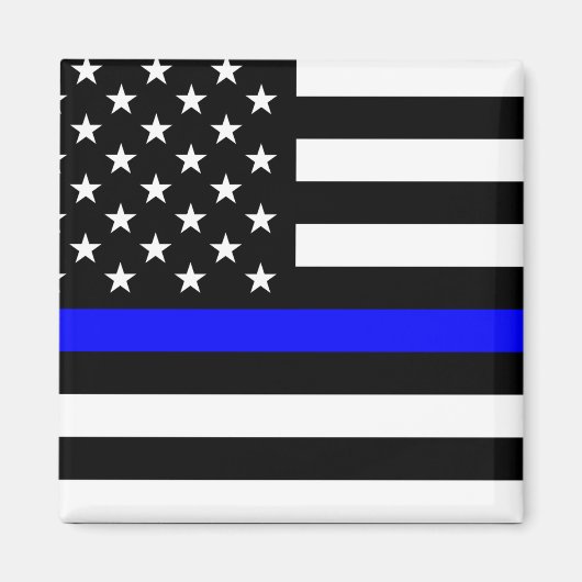 Aimant Indicateur de la ligne bleue mince (États-Unis) (Devant)