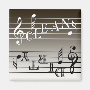 Aimant Indicateur de lave-vaisselle de musique