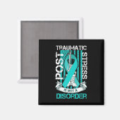 Aimant Indicateur De Stress Traumatique turquoise Post-Ru (Recto/Verso)