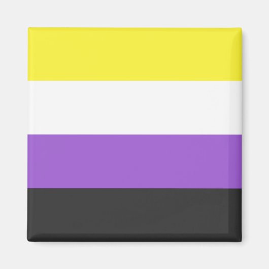 Aimant Indicateur Enby (Pride non binaire) (Devant)