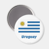 Aimant Indicateur Uruguay avec nom (Recto/Verso)