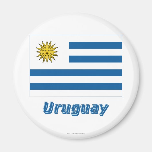 Aimant Indicateur Uruguay avec nom (Devant)