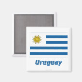 Aimant Indicateur Uruguay avec nom (Recto/Verso)