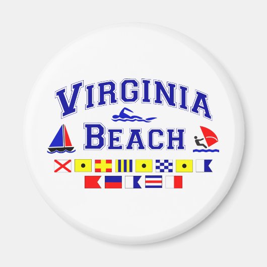 Aimant Indicateurs du signal de Virginia Beach VA (Devant)