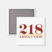 Aimant Indicatif régional 218 (Recto/Verso)