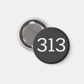 Aimant Indicatif régional 313 (Détroit) (Recto/Verso)