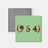 Aimant Indicatif régional 954 (Recto/Verso)