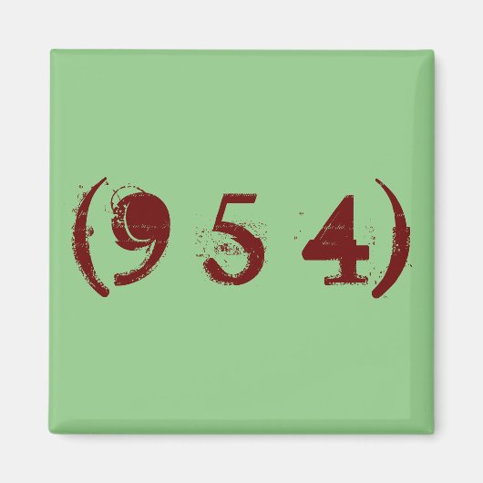Aimant Indicatif régional 954 (Devant)