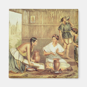 Aimant Indiens préparant des tortillas