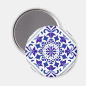 Aimant Indigo Azulejos Portuguese Blue and white tiles (Recto/Verso)